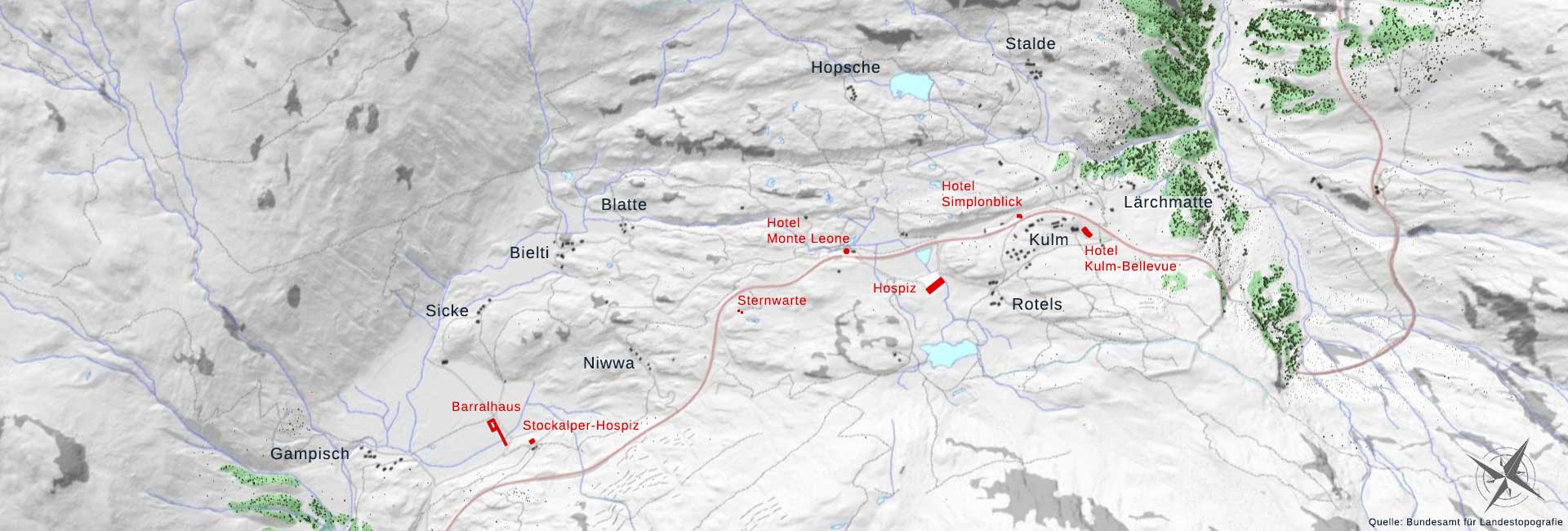 Geteilschaft Simplon-Bergalpe: Die Stafel auf dem Simplonpass
